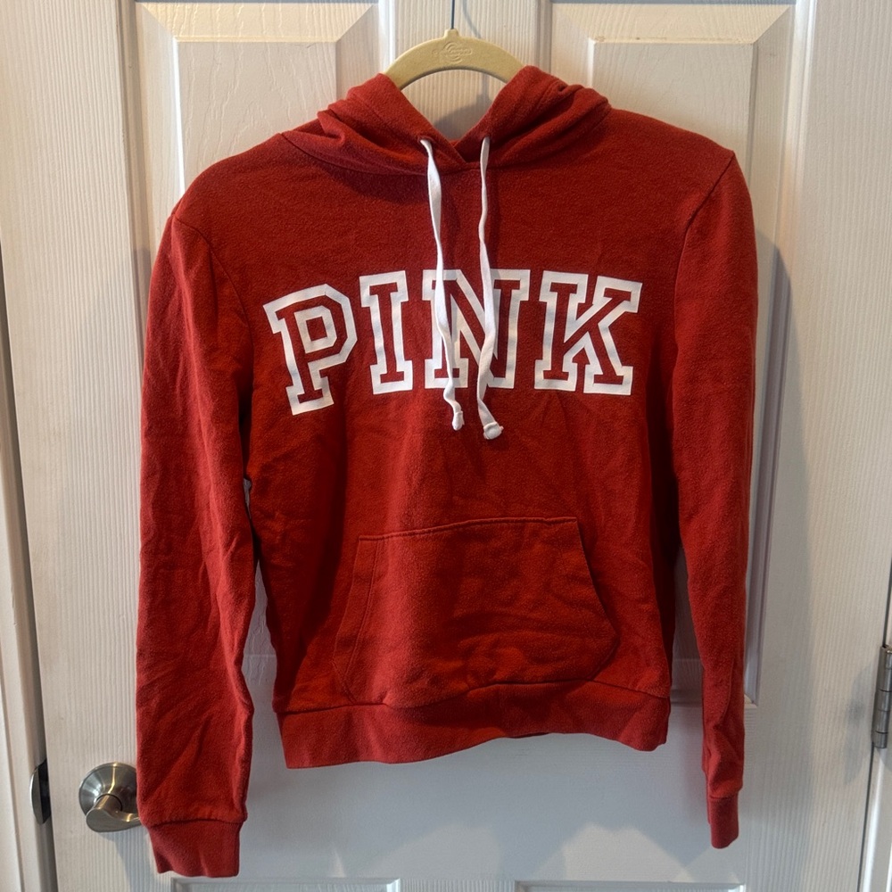 PINK Victoria's Secret Bold Orange/Red Sweatshirt